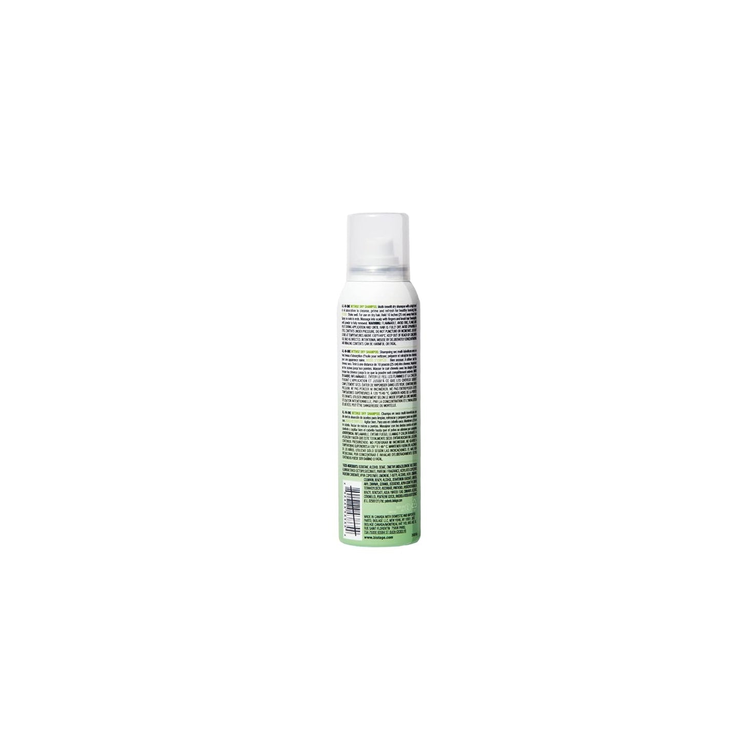 Biolage All-In-One Intense Dry Shampoo with Rice Starch – Vegan, Oil-Absorbing, No Residue, 91g