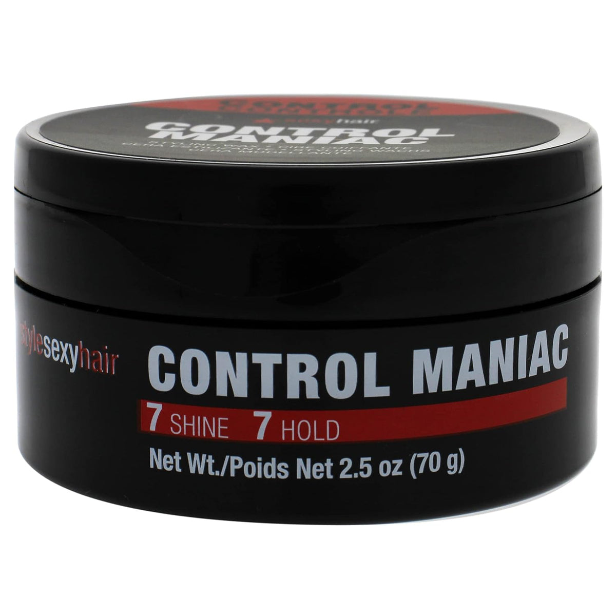 SexyHair Style Control Maniac Styling Wax — 2.5 oz (70 g) jar, front label, plain white background