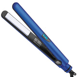 Hot Tools Professional Titanium 1" Digital Salon Flat Iron in blue, model HT7110F — full product with LCD display