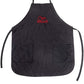 Wella Professionals Salon Apron — black water-repellent colour apron with red Wella Professionals logo and two front pockets, laid flat on white