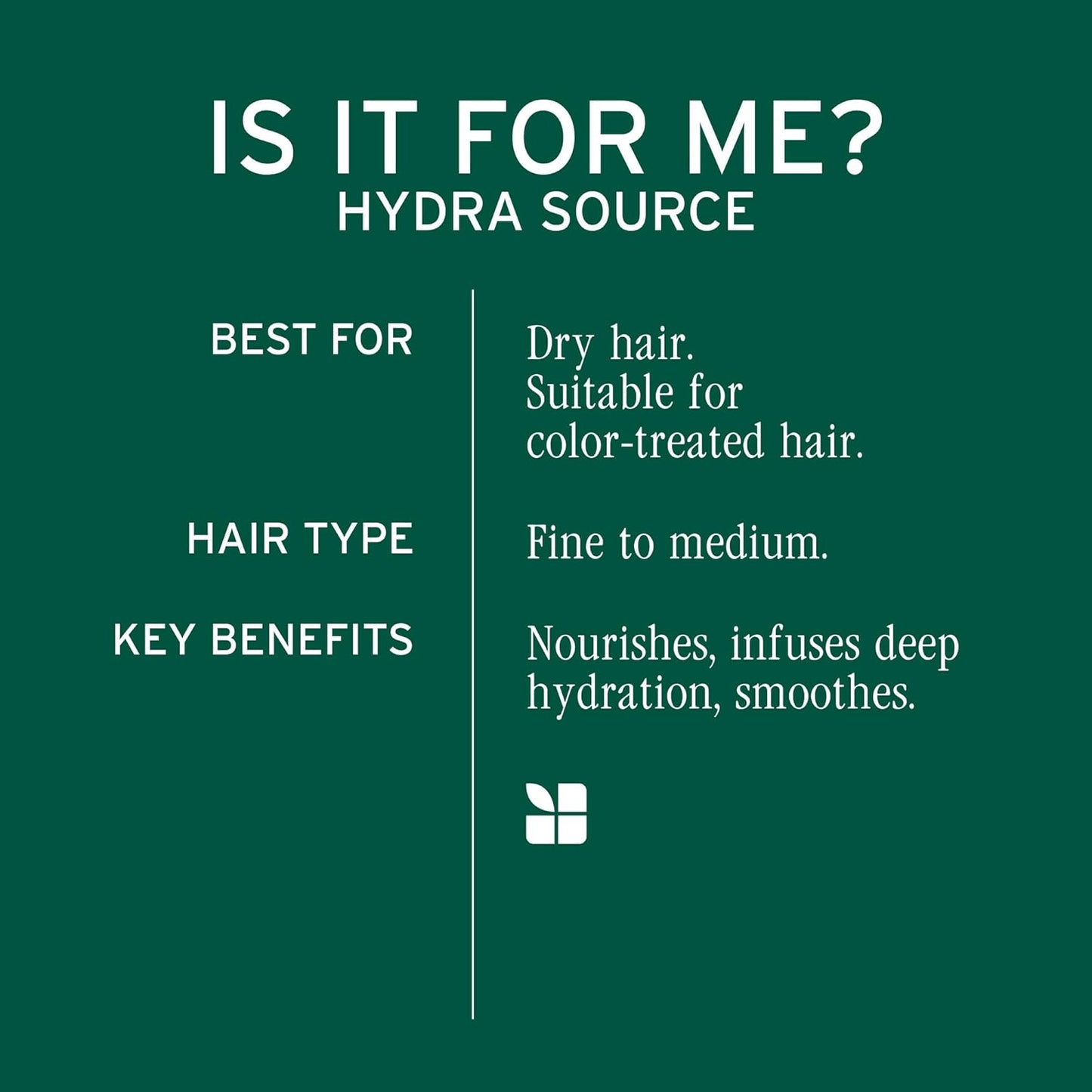 Biolage Hydra Source Daily Leave-In Tonic for Dry Hair, Paraben-Free, 400 ml