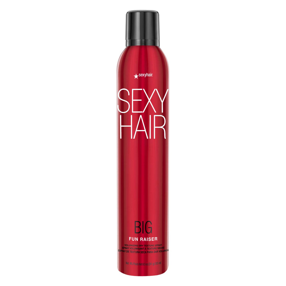 SexyHair Big Fun Raiser Volumizing Dry Texture Spray — red 8.5 oz can, front label, plain white background
