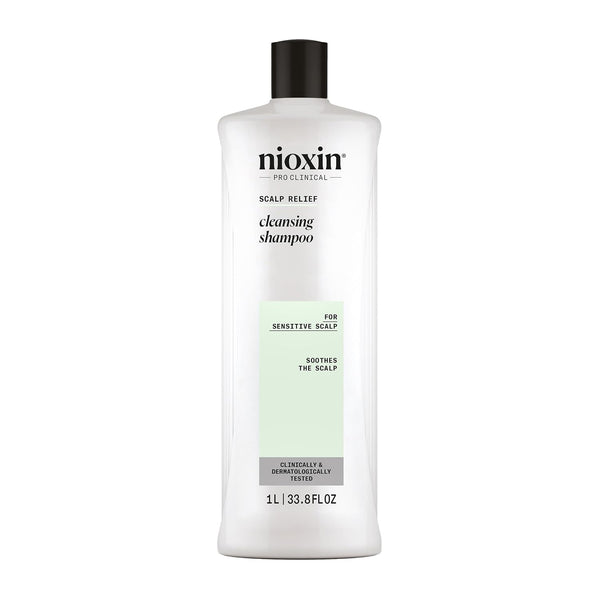 Nioxin Professional - Alivio del cuero cabelludo - Champú limpiador para cuero cabelludo sensible, seco y con picazón |33.8 oz |