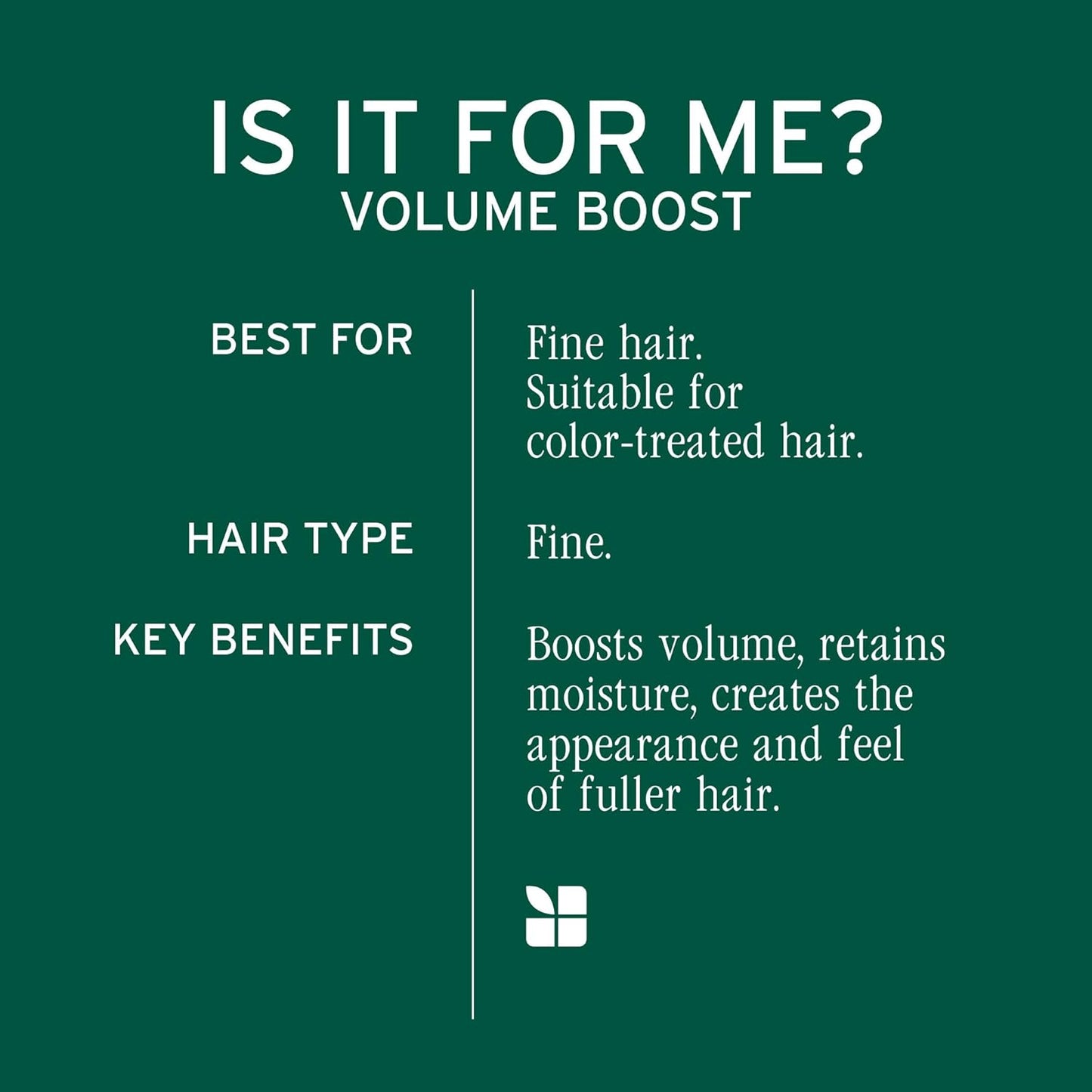 Biolage VolumeBoost Conditioner – Lightweight Moisture & Volume for Fine Hair, Vegan, Paraben-Free