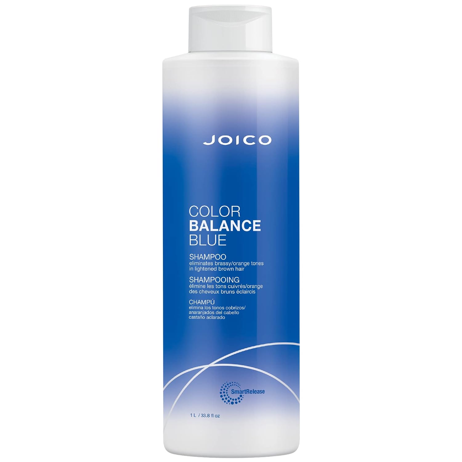 Joico Color Balance Blue Shampoo — 1 L bottle, front label, plain white background (shampoo component of the 1 L duo)
