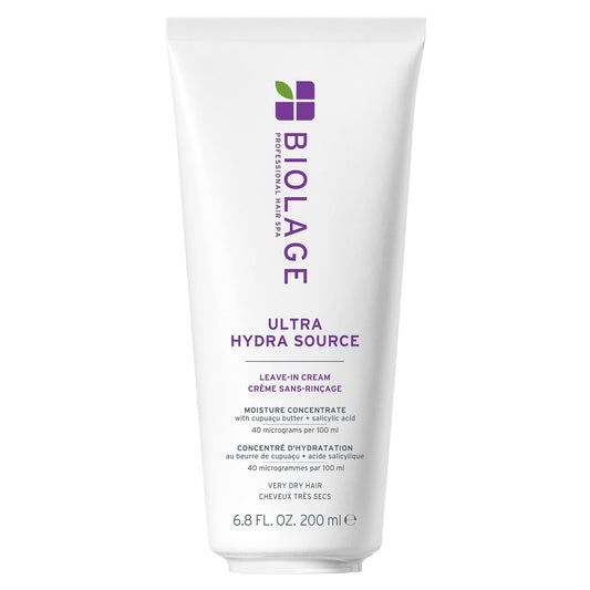 Biolage Professional Ultra Hydra Source Leave-In Cream for Very Dry Hair with Cupuaçu Butter, 5.1 oz 200ml
