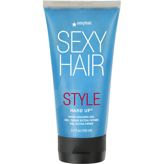 SexyHair Style Hard Up Hard Holding Gel — 5.1 fl oz (150 ml) blue tube, front label, plain white background