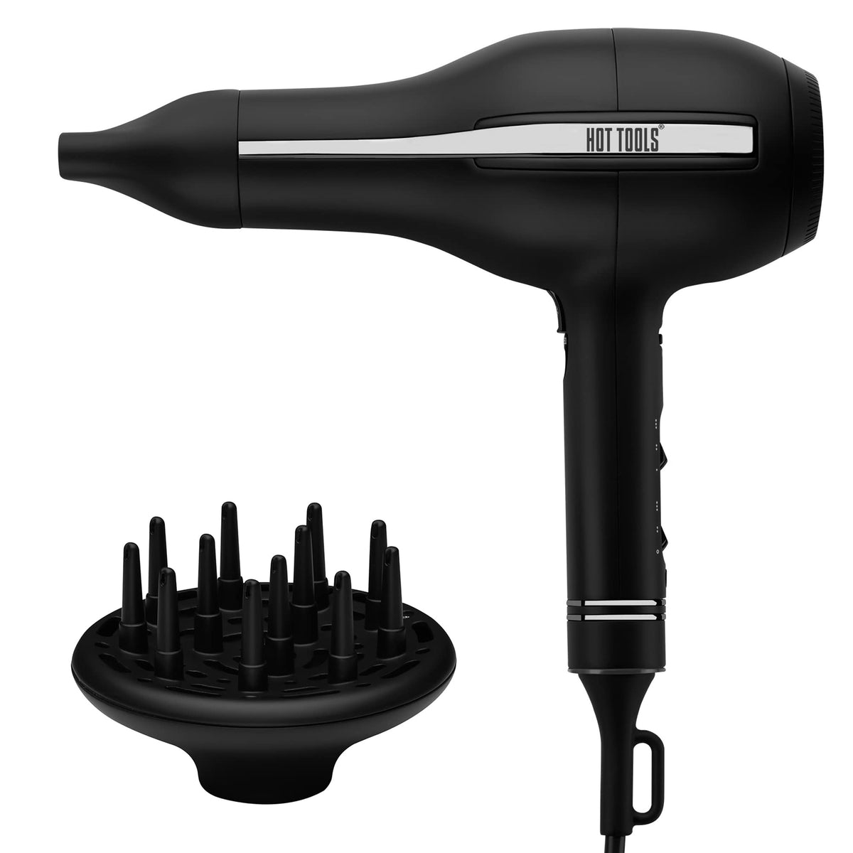 Hot Tools Pro Artist Black Gold Pro Ionic Salon Dryer with diffuser attachment, model HT1099BG