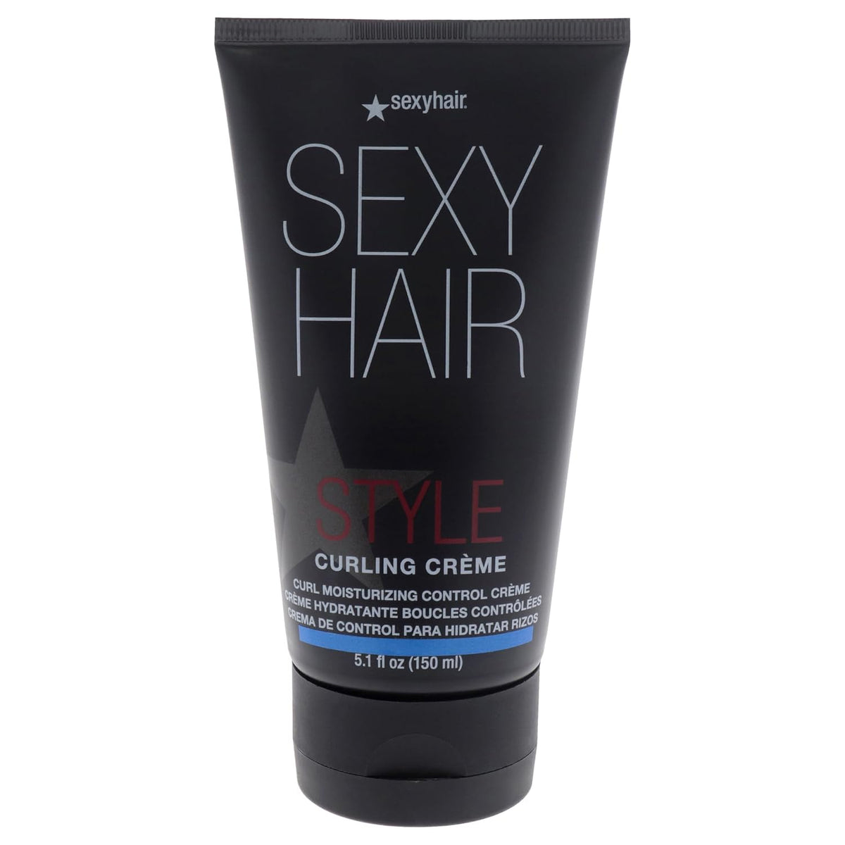 SexyHair Style Curling Creme Curl Moisturizing Control Creme — black 5.1 fl oz (150 ml) tube, front label, plain white background