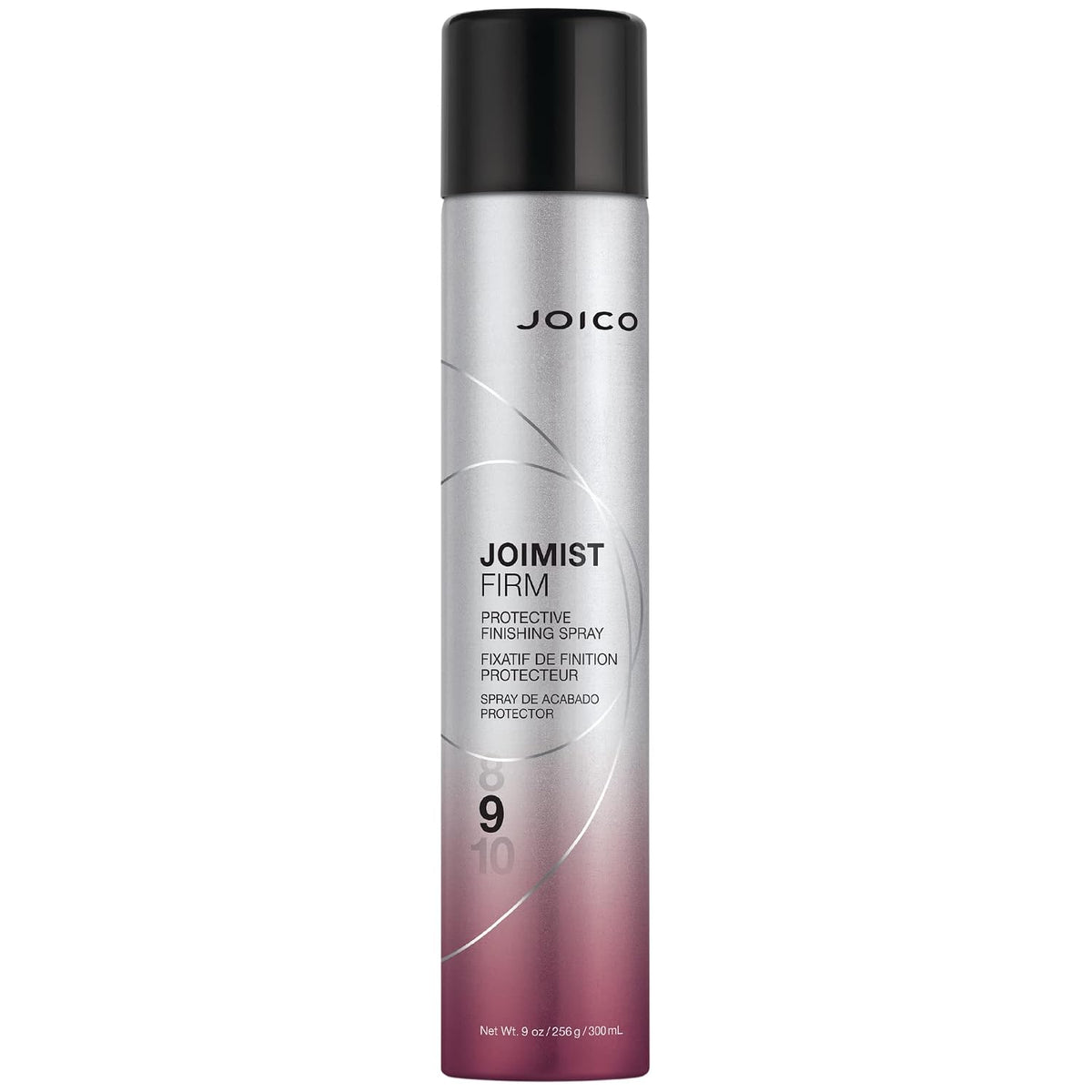Joico JoiMist Firm Finishing Spray — 300 ml aerosol can, front label, hold level 9, plain white background