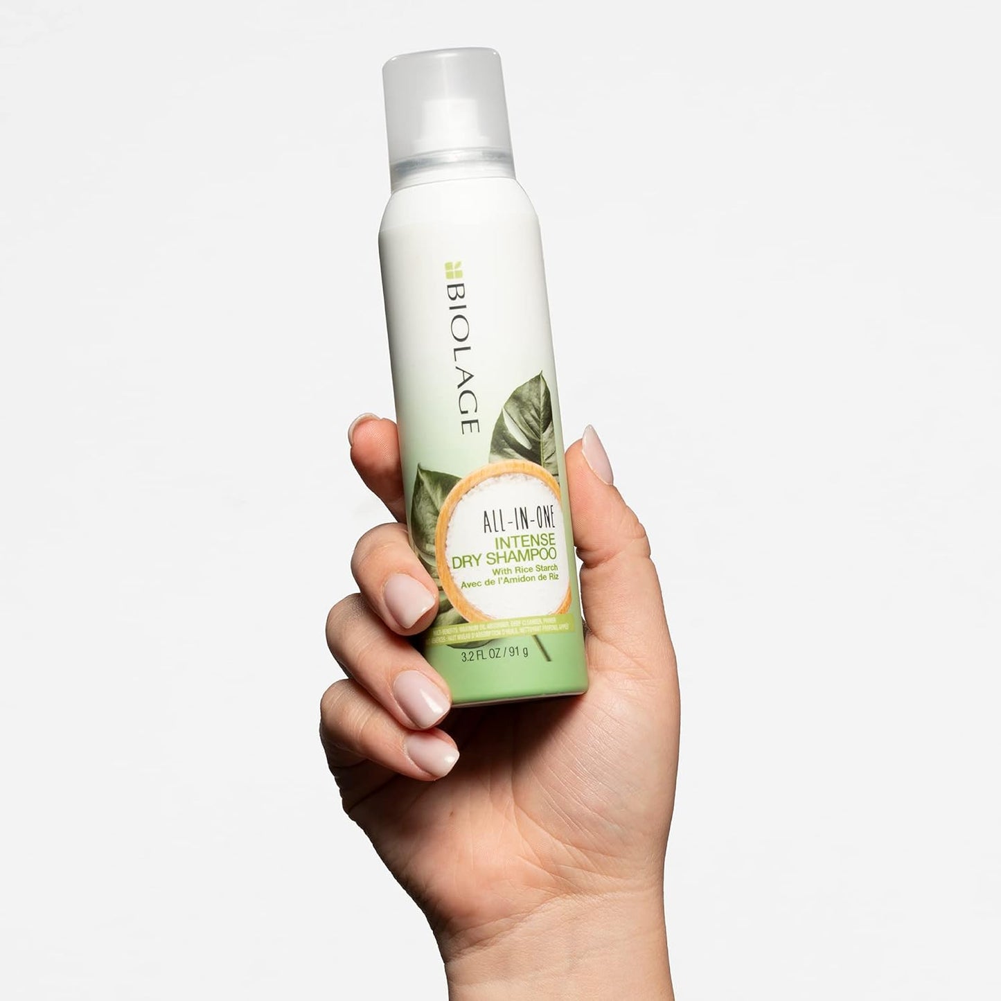Biolage All-In-One Intense Dry Shampoo with Rice Starch – Vegan, Oil-Absorbing, No Residue, 91g