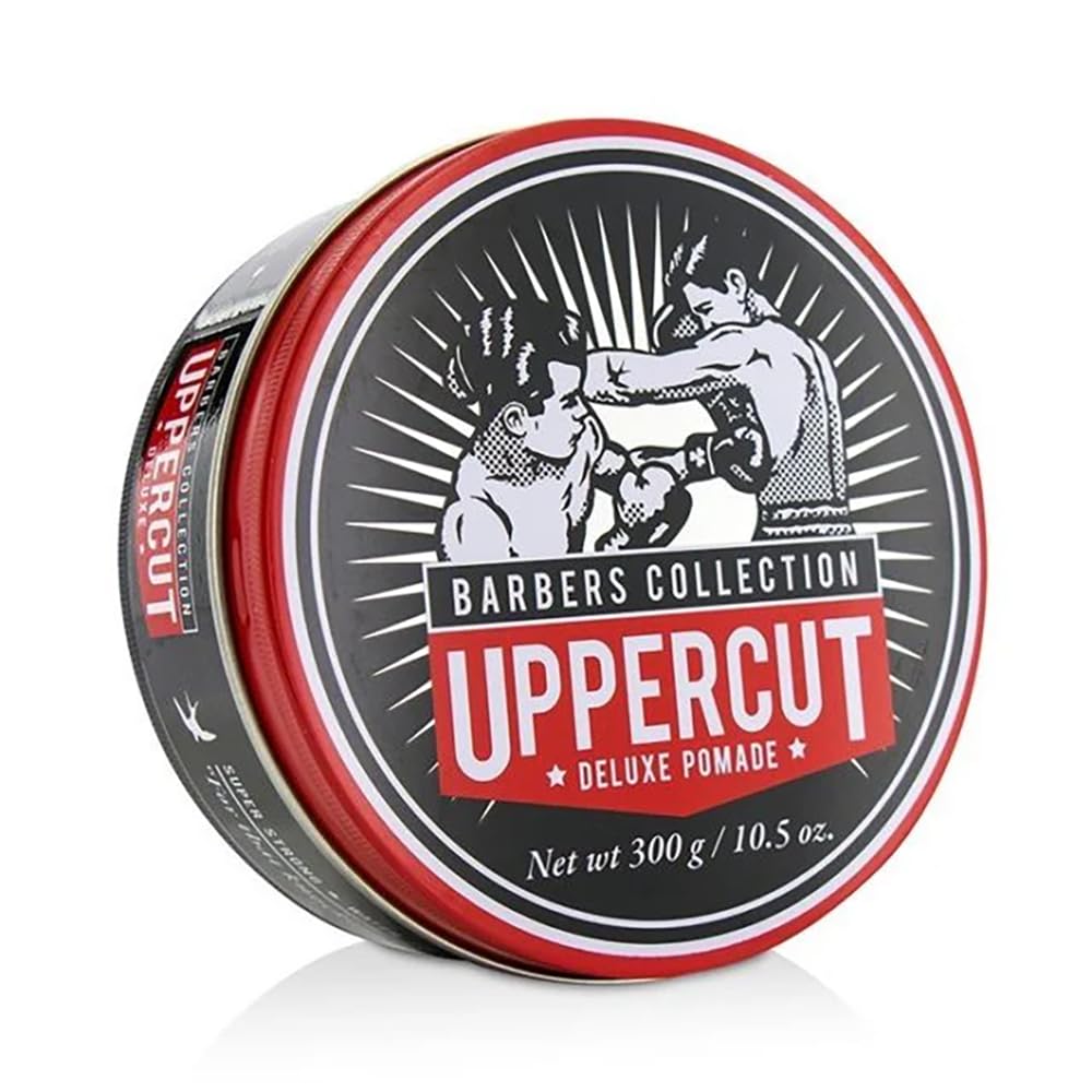 Uppercut Deluxe Pomade — 300 g Barbers Collection back-bar tub, front lid label