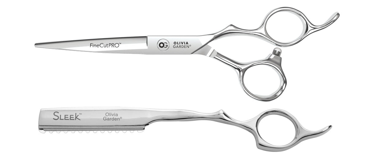 Olivia Garden FineCutPRO Shear & Razor Case Deal — 6" / Right-handed, plain white background
