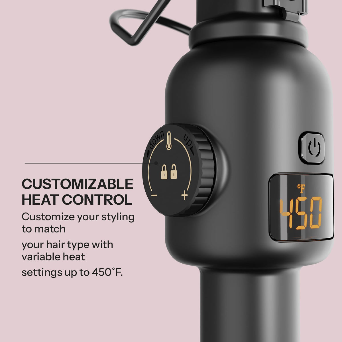Digital heat control up to 450°F on the Hot Tools 24K Gold 3 barrel waver