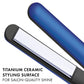 Titanium ceramic styling surface on the Hot Tools 1" digital flat iron — plate and barrel detail