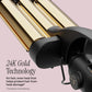 24K Gold technology barrel detail on the Hot Tools 3 barrel waver