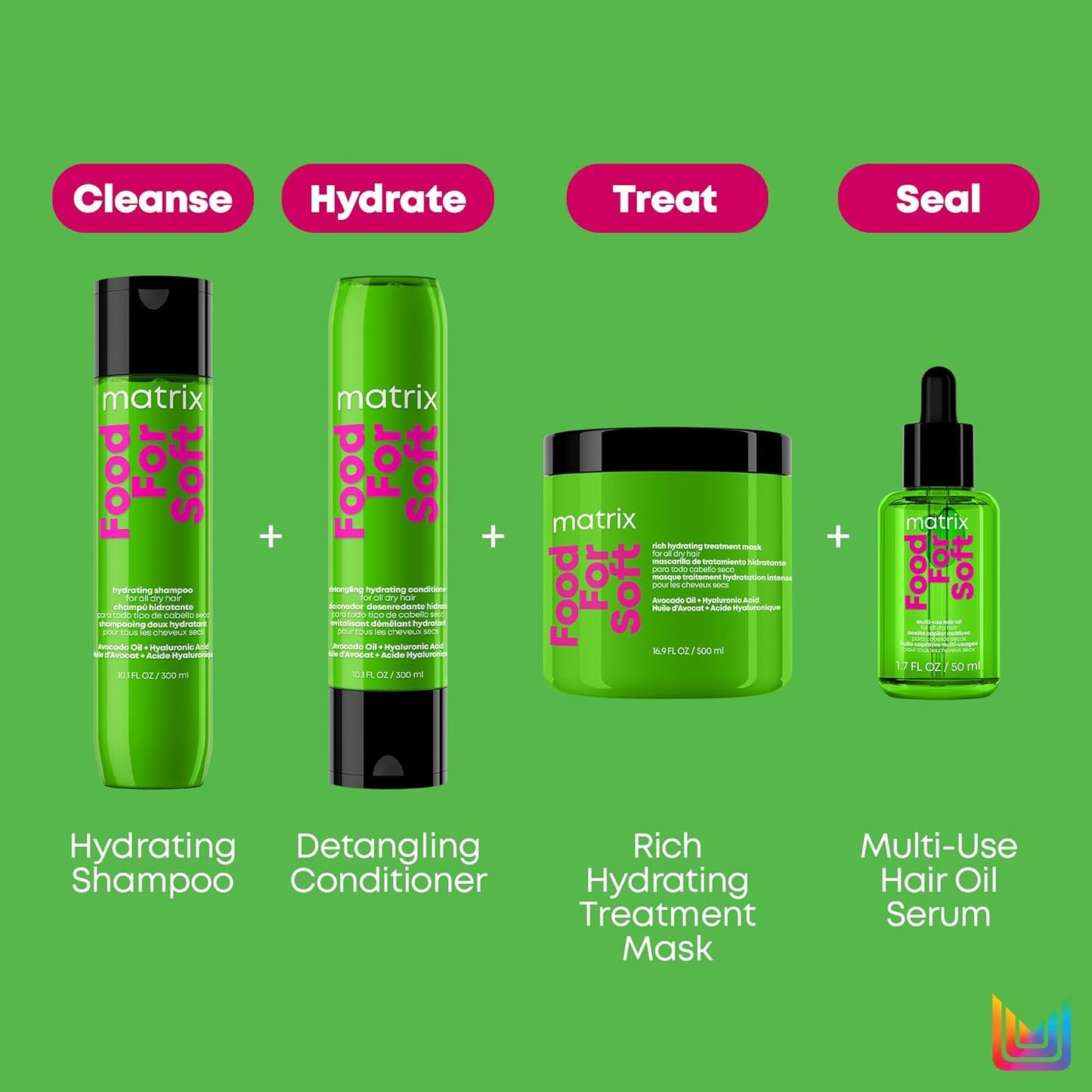 Matrix Food For Soft Shampoo & Conditioner Duo – Hydrating Vegan Care for Dry, Brittle & Color-Treated Hair