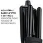 Adjustable barrels with four settings on the Hot Tools Black Gold multi-waver — loose, tight, tousled or defined waves