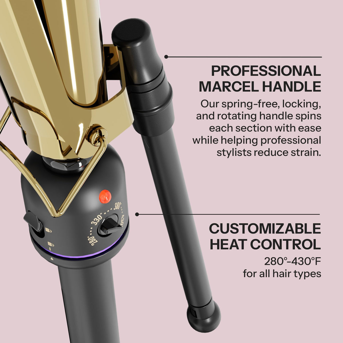 Hot Tools 1" Curling Iron 24K Gold — professional marcel handle and heat control