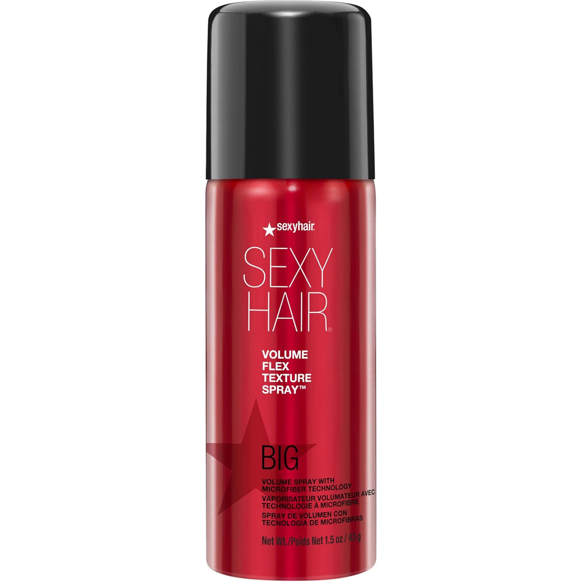 SexyHair Big Volume Flex Texture Spray — 1.5 oz (42 g) travel can, front label, plain white background