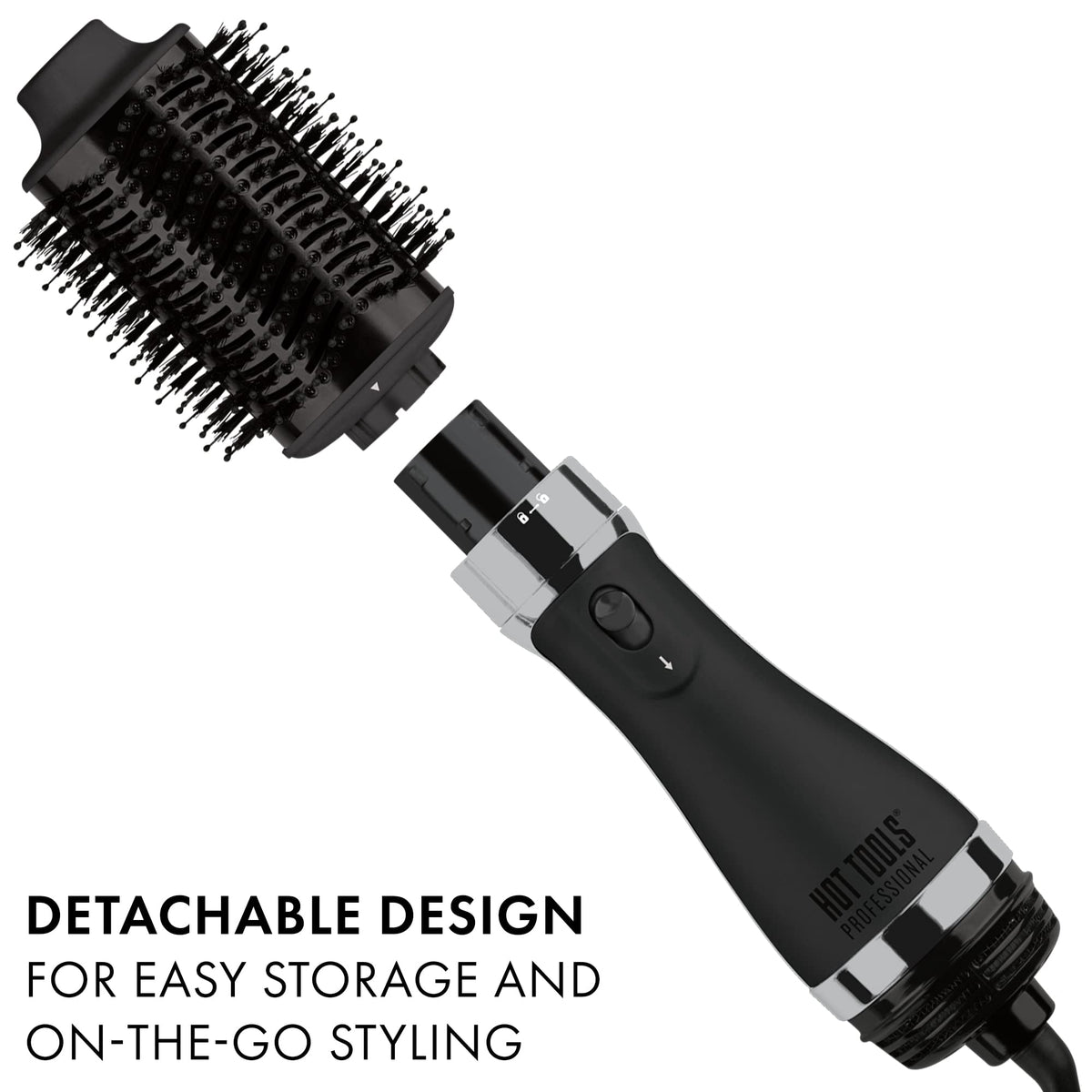 Hot Tools Black Gold One-Step Detachable Blowout with the head detached from the handle