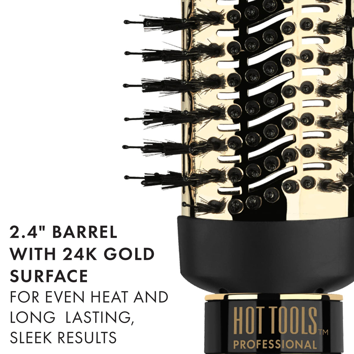 2.4" barrel with 24K gold surface on the Hot Tools one-step small detachable blowout
