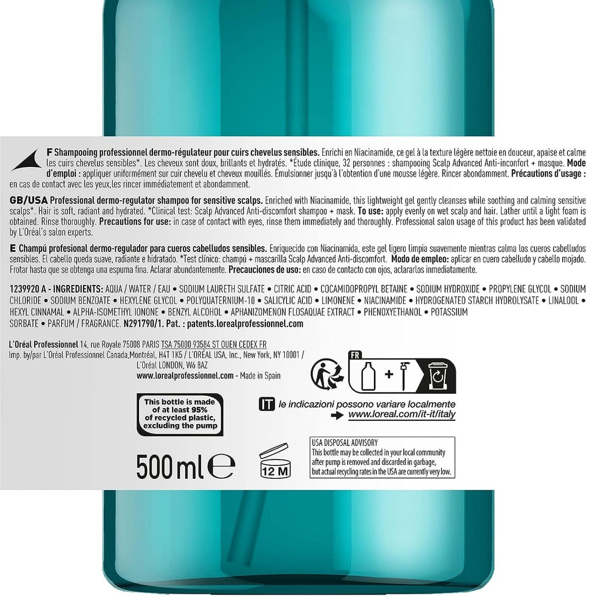 L'Oréal Professionnel Scalp Advanced Anti-Discomfort Shampoo