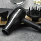 Hot Tools Black Gold Pro ionic salon dryer shown with its diffuser attachment