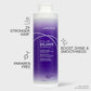 Joico Color Balance Purple Conditioner — benefit graphic on the 1 L bottle — 2x stronger hair, boost shine, paraben free
