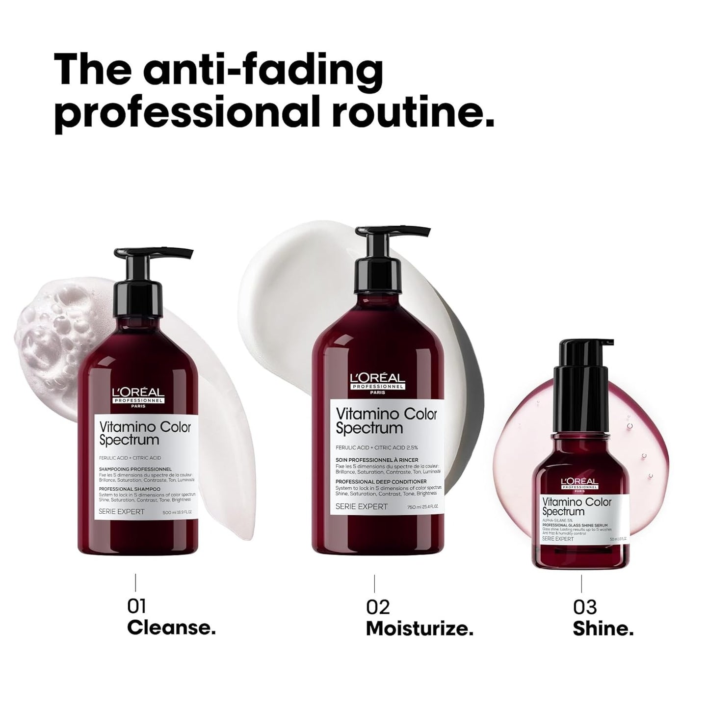 L’Oréal Professionnel Vitamino Color Spectrum Duo – Radiance-Boosting Shampoo & Nourishing Mask Set (300ml + 500ml)