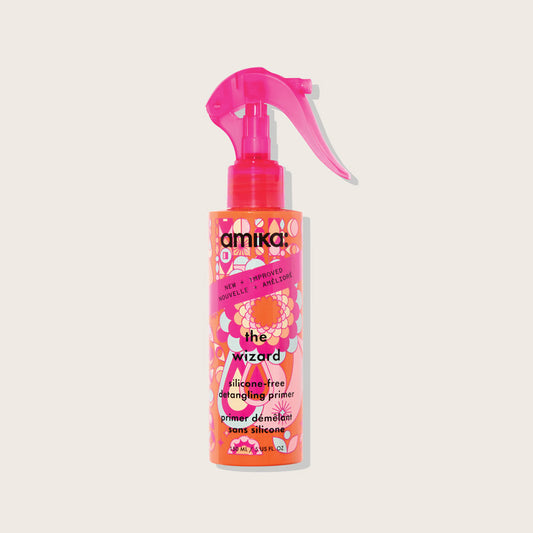 Amika The Wizard Silicone-Free Detangling Primer – Lightweight, Multi-Benefit Heat Protectant Spray