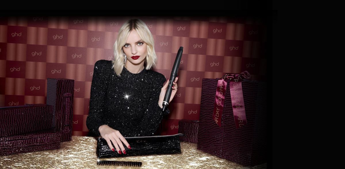 GHD – Chronos Curve Conical Wand Festive Gift Set – Black
