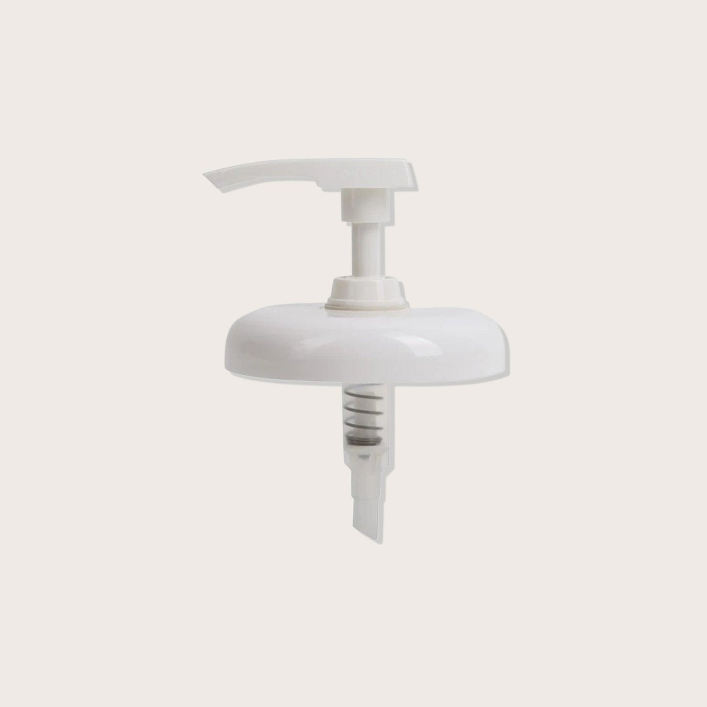 Matrix mask pump — white plastic wide-collar dispensing pump for a 500 ml masque jar, shown upright on a plain background