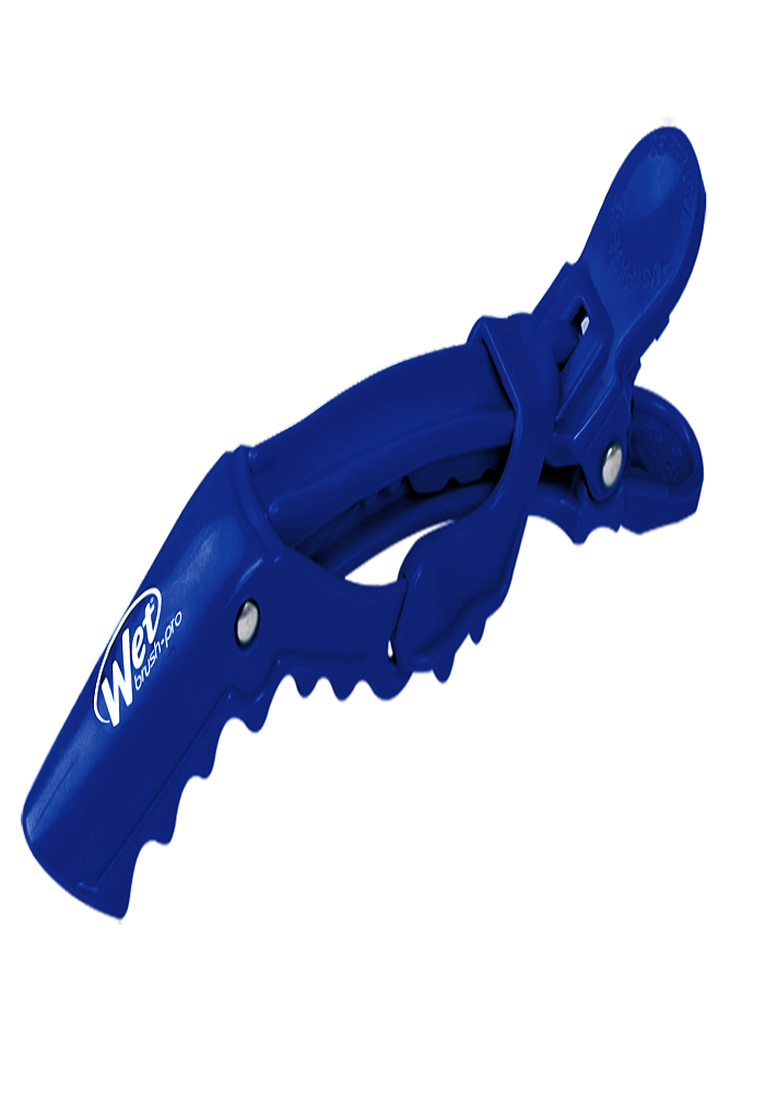 Wetbrush Pro Styling Clips — single royal blue clip, side view