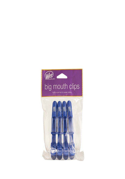 Wetbrush Pro Styling Clips — royal blue big mouth clips, 4-pack, front of pack