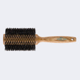 DANNYCO NATURE PRO CIRCULAR OAK WOOD BRUSH WITH BOAR BRISTLES, JUMBO, TWENTY ROWS
