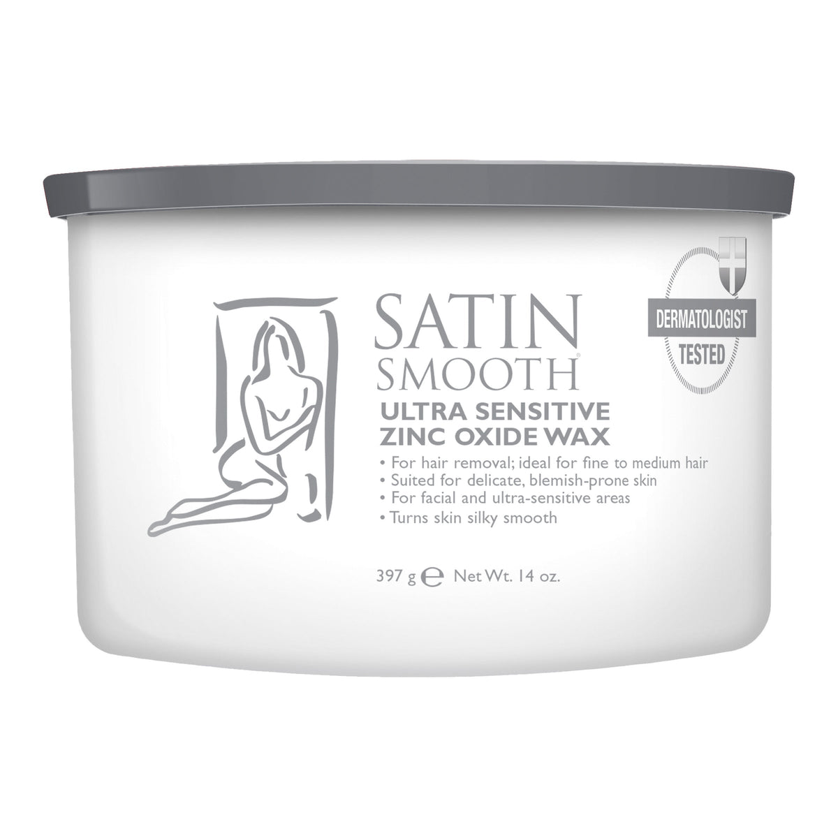 Satin Smooth Wax - Zinc Oxide — front of pack on plain white