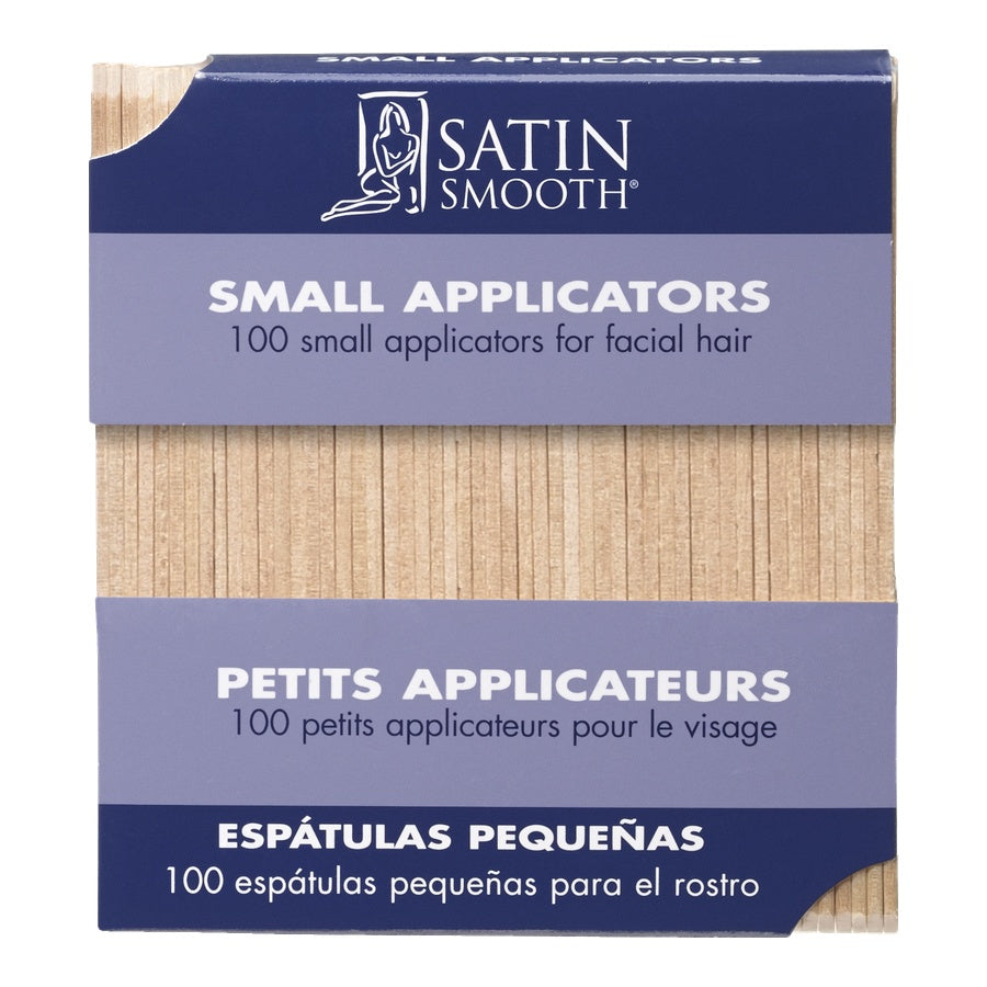 Satin Smooth Wood Wax Applicators — small applicators 100-count box, front