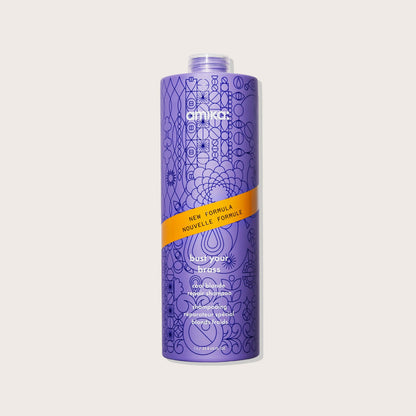 Amika Bust Your Brass Purple Shampoo – Brass Neutralization & Repair – 1L