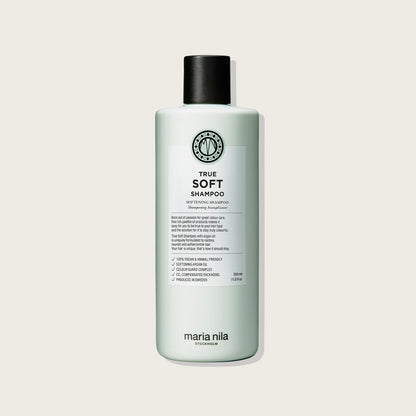 Maria Nila True Soft Moisturizing Shampoo for Dry Hair - Reduces Frizz & Static — 350ml bottle, front label, plain background