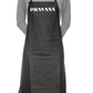 PRAVANA Apron — black colouring apron with PRAVANA logo, front view, plain background