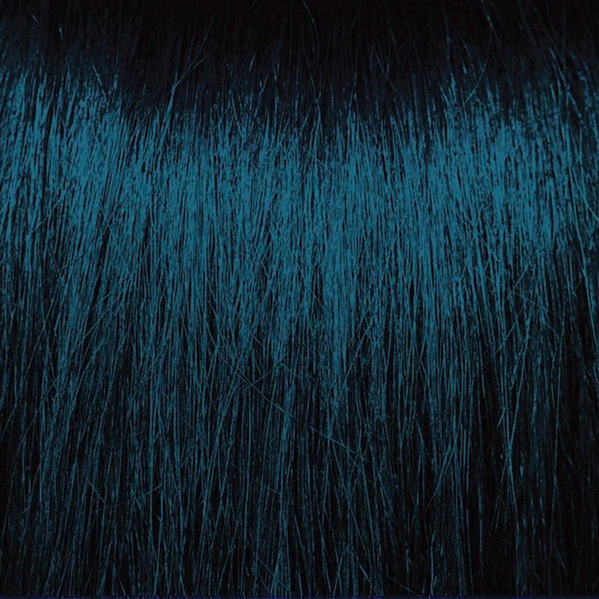 Pravana ChromaSilk Vivids shade Tempted — hair swatch showing the finished teal tone