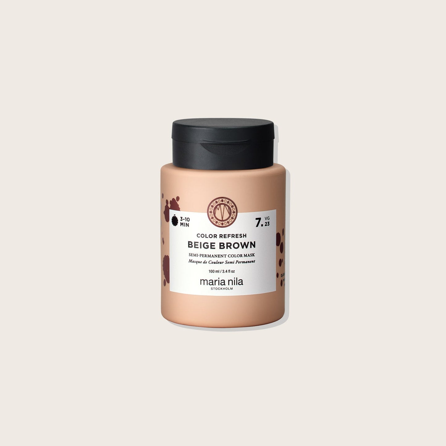 Maria Nila Colour Refresh — Beige Brown 7.23, 100 ml bottle, front label