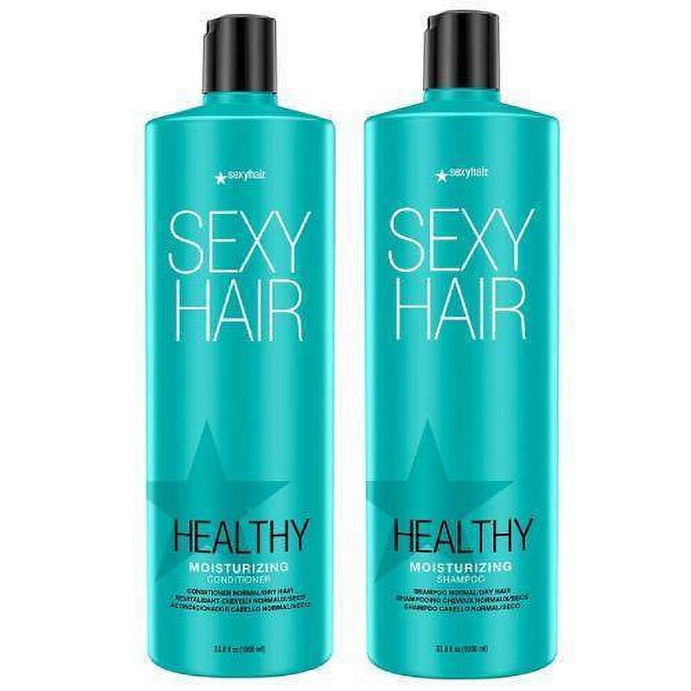 SexyHair Healthy Moisturizing Shampoo & Conditioner Duo — the two current-livery 1 L bottles side by side