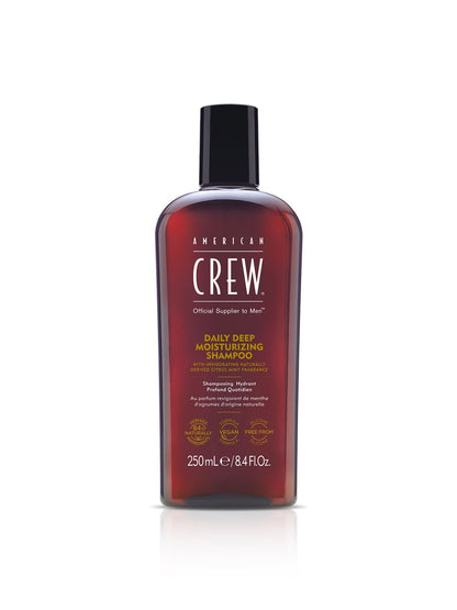 American Crew Daily Deep Moisturizing Shampoo — 250 ml bottle, front label, plain white background