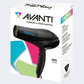 Avanti FreePlay Tourmaline & Ceramic Hair Dryer – FreePlay retail box with the hair dryer shown / Séchoir Avanti FreePlay en tourmaline et céramique – boîte de vente FreePlay avec le sèche-cheveux