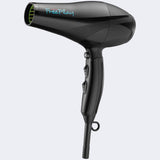 Avanti FreePlay Tourmaline & Ceramic Hair Dryer – black FreePlay hair dryer, side profile on a plain background / Séchoir Avanti FreePlay en tourmaline et céramique – sèche-cheveux FreePlay noir, profil latéral sur fond uni