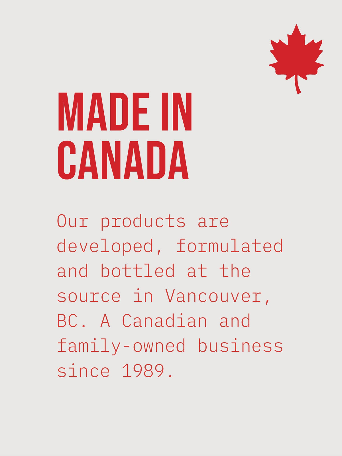 AG Care Colour Savour — Made in Canada brand card