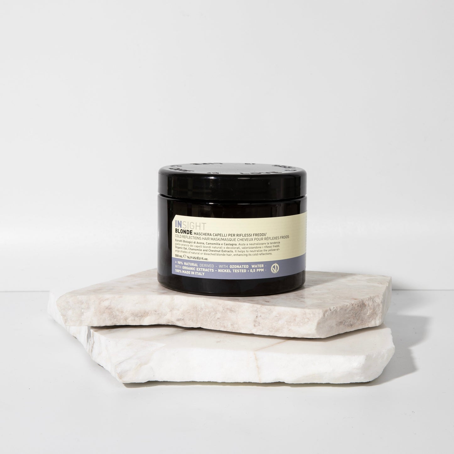Insight Blonde Cold Reflections Hair Mask 500 ml — amber 500 ml jar with black lid and cream front label, official brand packshot