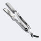 Avanti Ultra 1-3/8" Titanium Flat Iron – silver Avanti Ultra flat iron with the plates open, three-quarter view / Fer plat Avanti Ultra en titane de 1 3/8 po – fer plat Avanti Ultra argenté, plaques ouvertes, vue trois quarts
